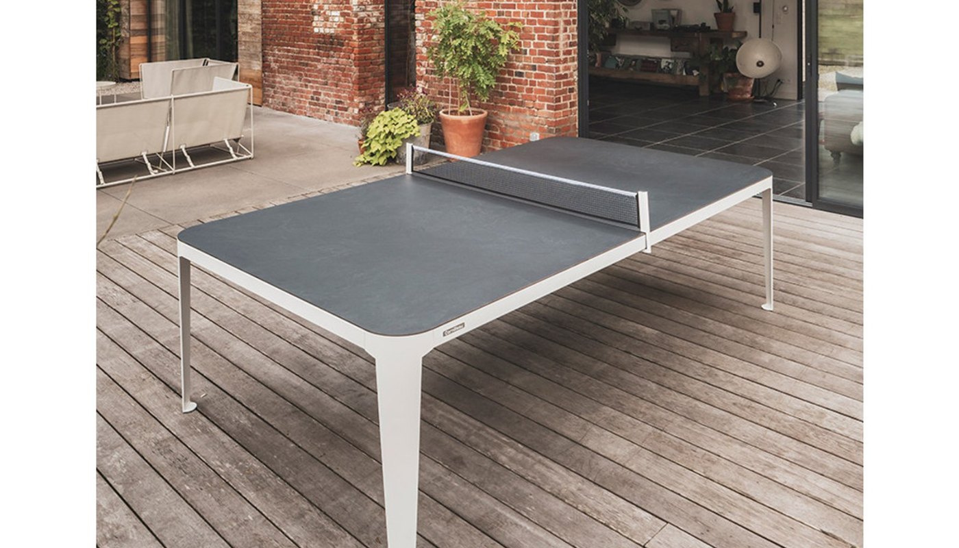 Table Hyphen outdoor gris noir Cornilleau – vue 4