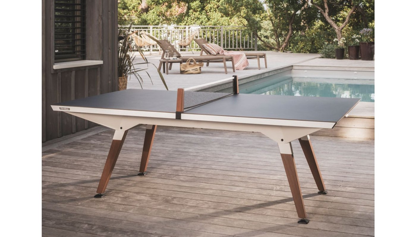 Table Origin Medium blanc stone Cornilleau – vue 1