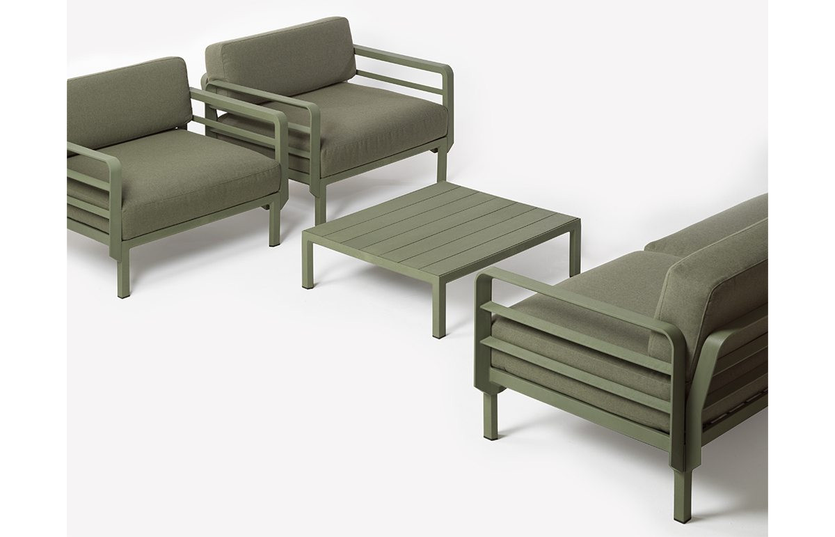 Ensemble NARDI Maximo Cactus : deux fauteuils et table basse