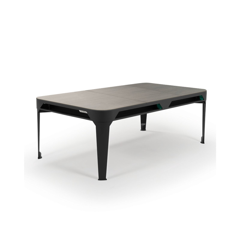Plateaux de table pour billard Hyphen gris noir – décor bois – Cornilleau – vue 1