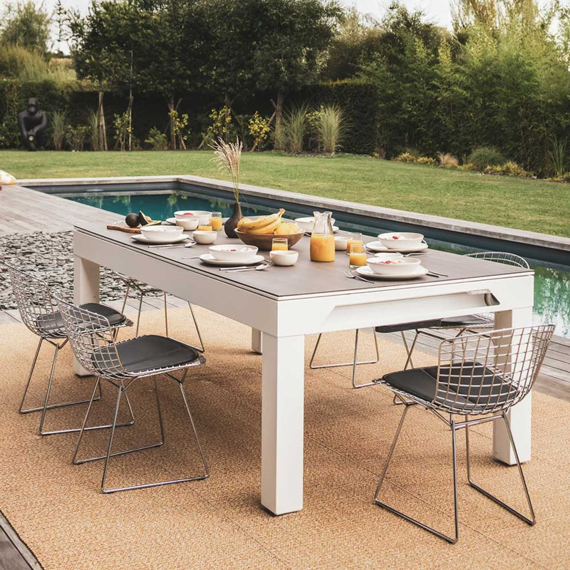 Plateaux de table pour billard Classic blanc – décor stone – Cornilleau – vue 3