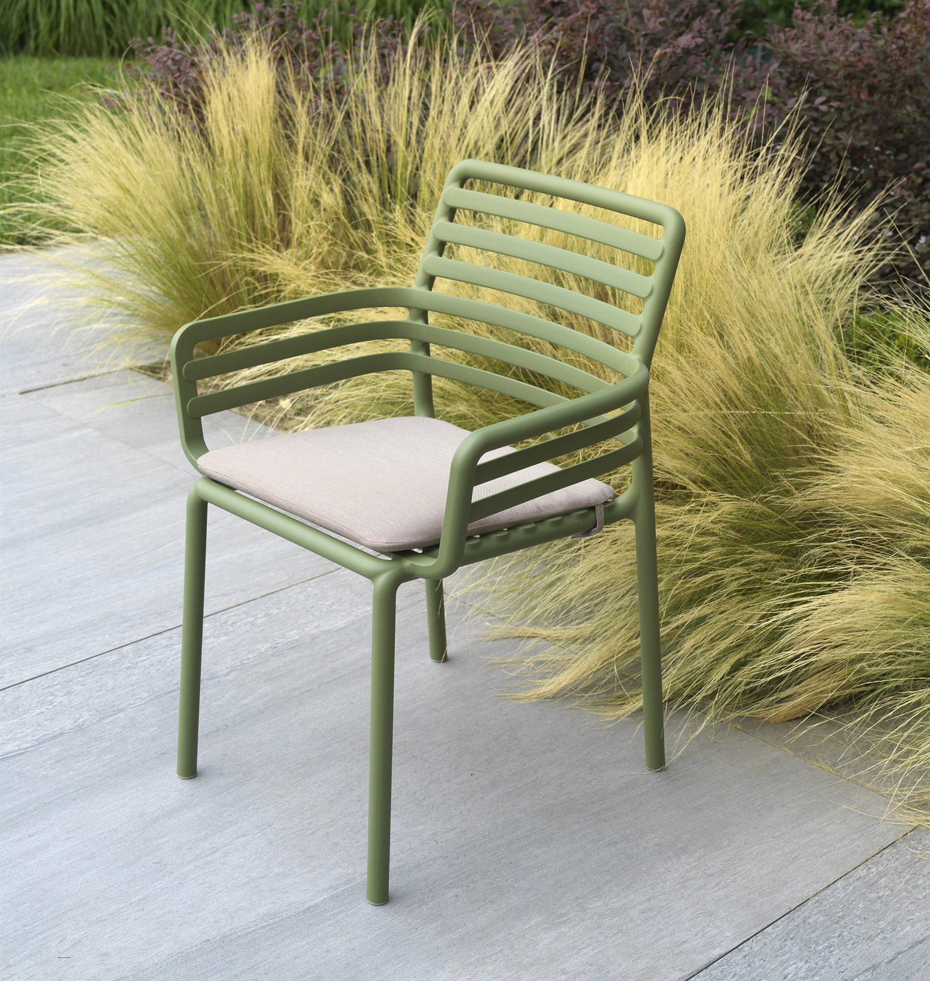 Fauteuil Doga agave avec coussin lino