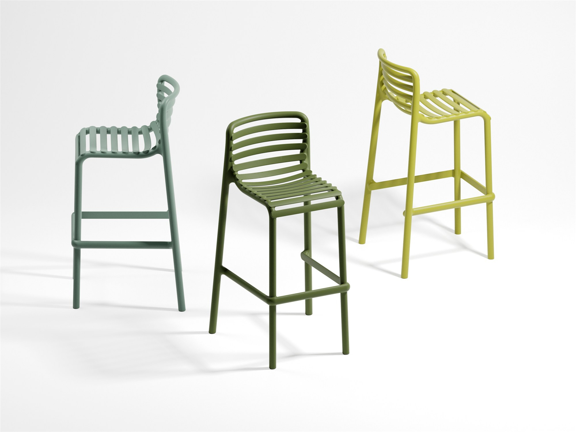 Tabourets Doga Stool agave, menta et pera