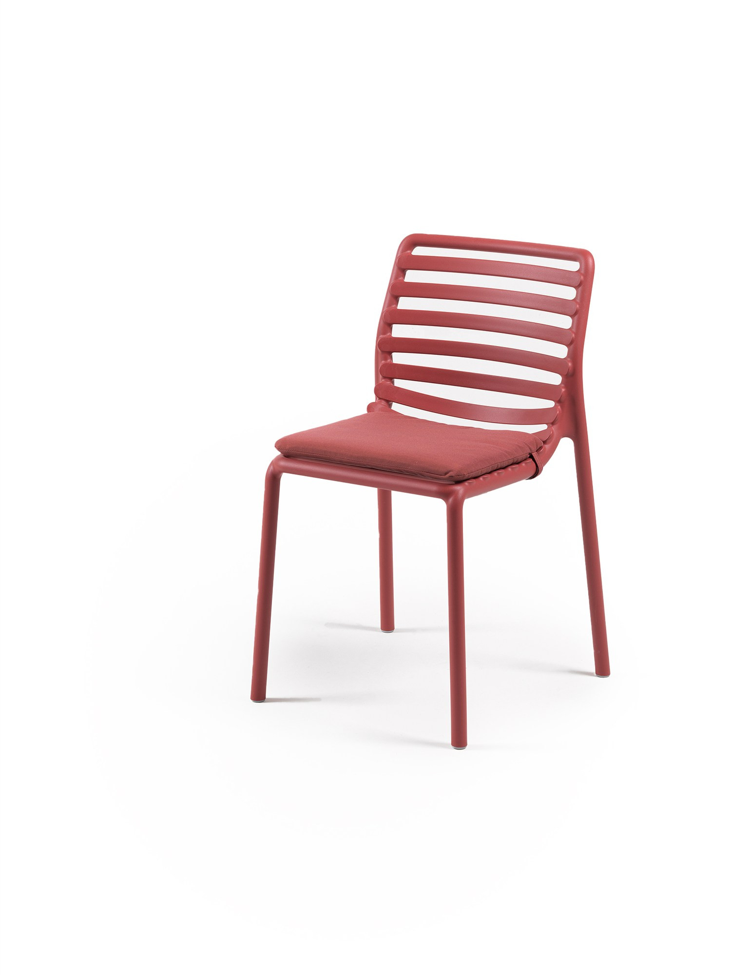 Chaise Doga Bistrot marsala avec coussin mattone