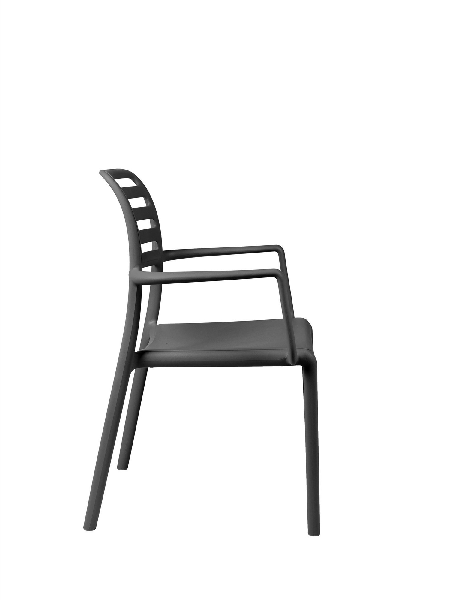 Fauteuil Costa antracite, de profil